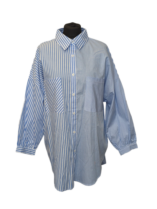 Cotton Stripe Pocket Shirt