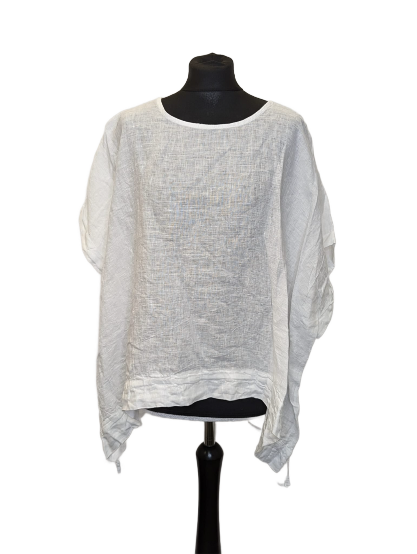 Pure Linen ruched top