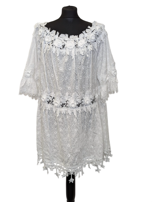 Bar dot floral Tunic