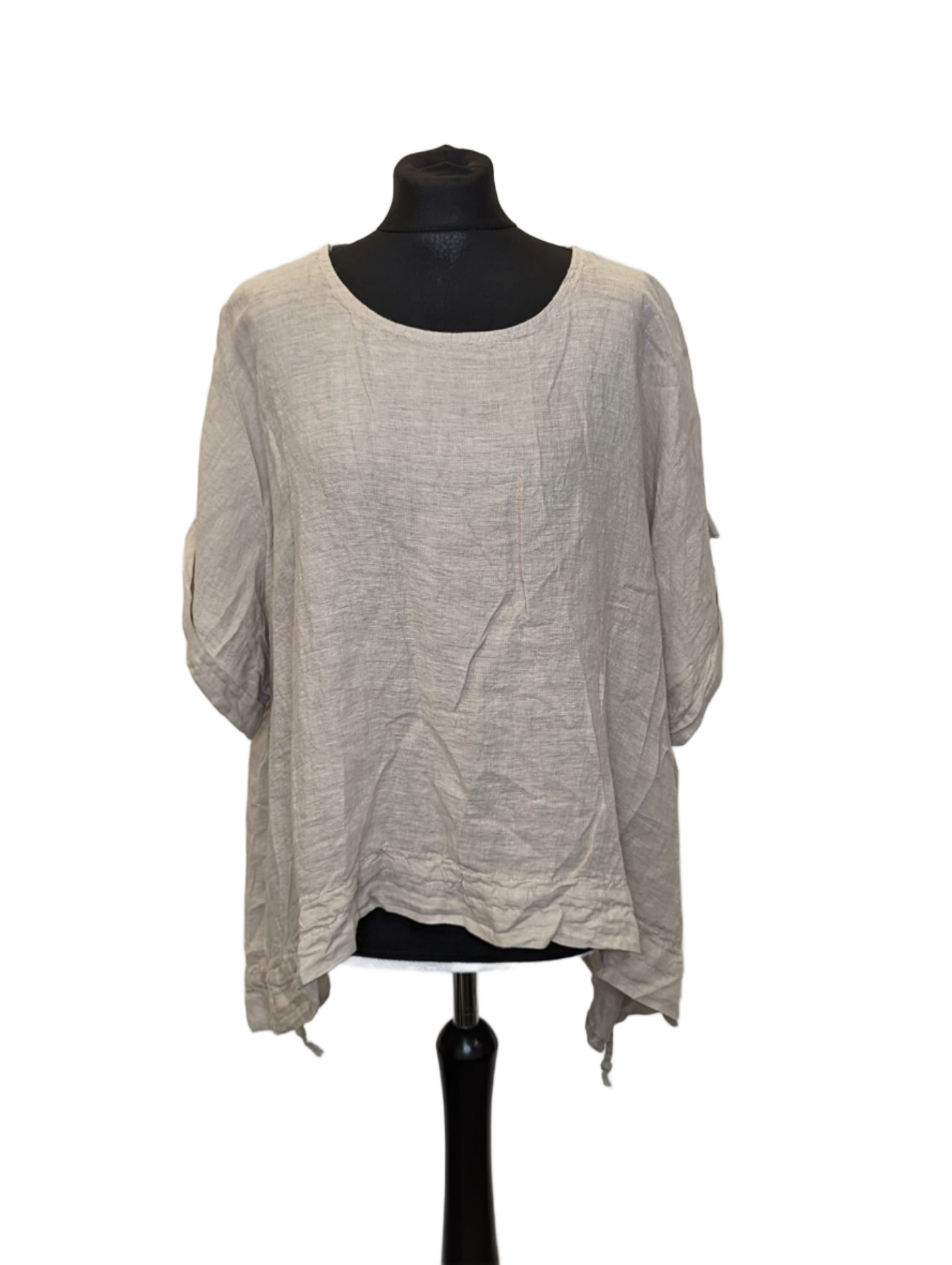 Pure Linen ruched top