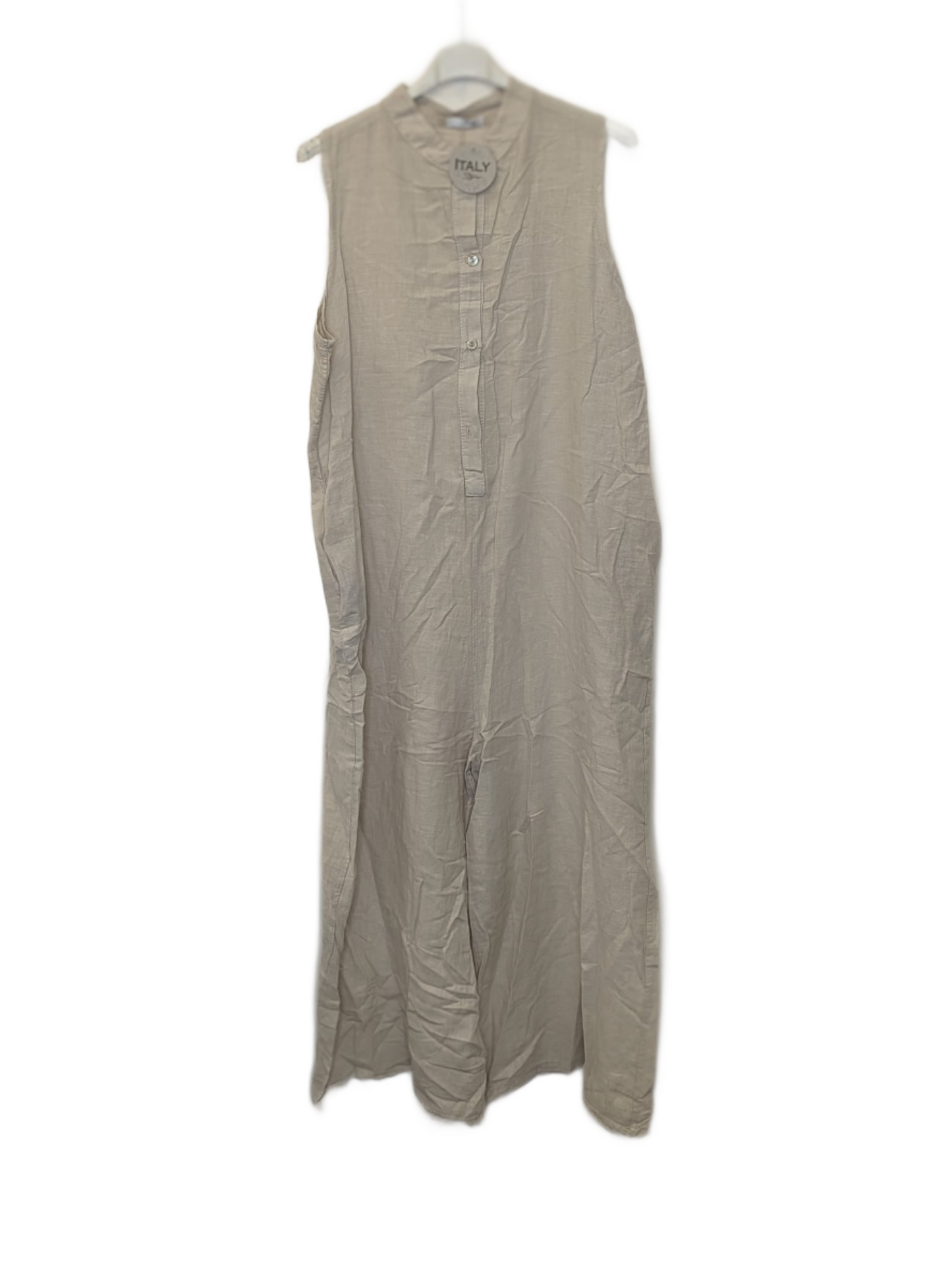 Sleeveless Wide leg Linen Jumpsuit