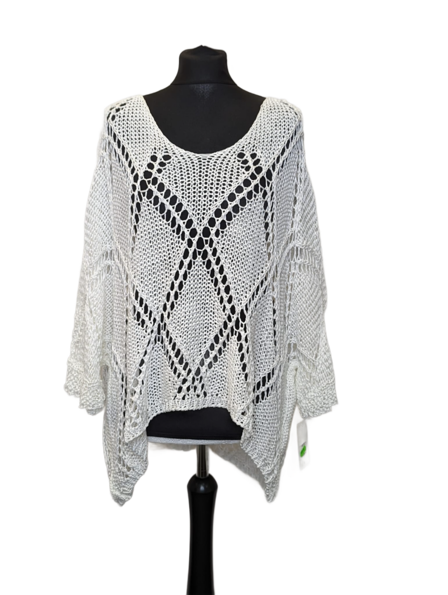 diamond shape knitted layering top