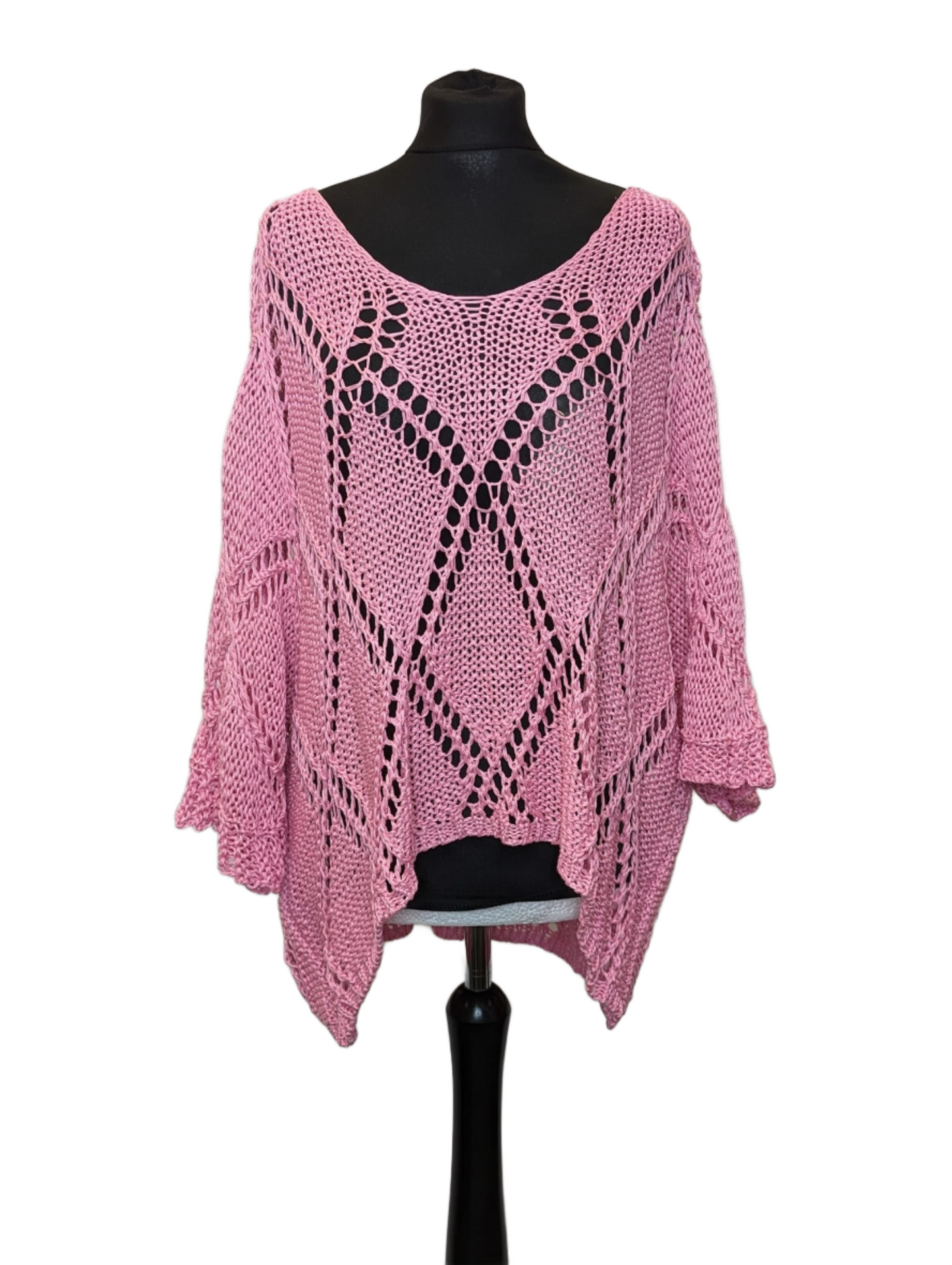 diamond shape knitted layering top