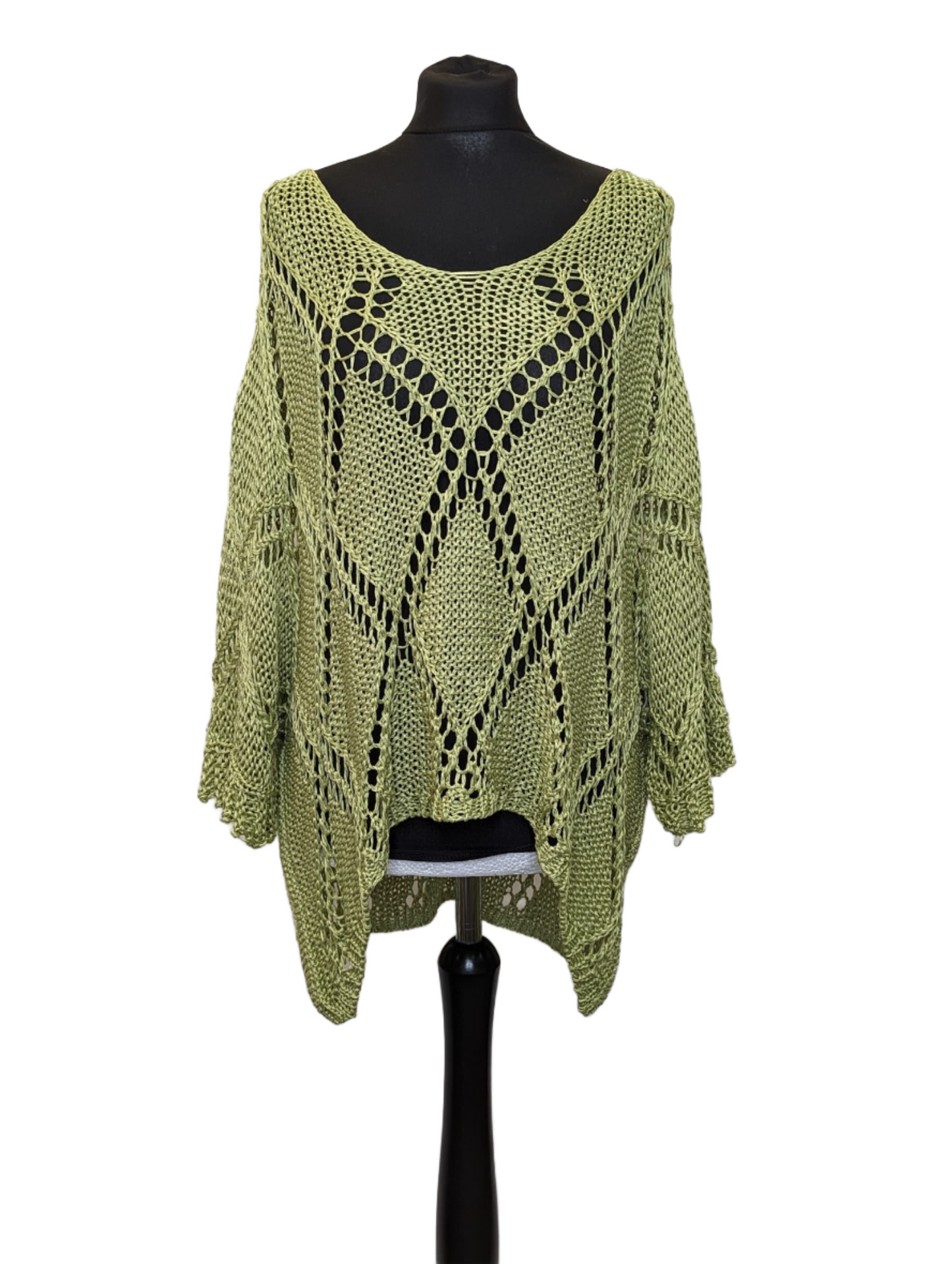 diamond shape knitted layering top